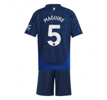 Manchester United Harry Maguire #5 Koszulka Wyjazdowa dzieci 2024-25 Krótki Rękaw (+ krótkie spodenki)